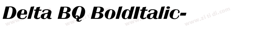 Delta BQ BoldItalic字体转换
